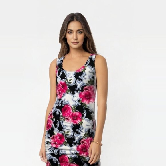 Joe & Elle Dress Size M Juniors floral tank lined - Picture 5 of 7